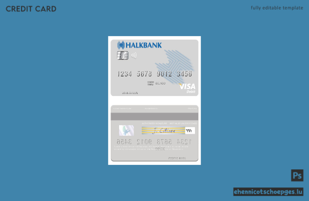 Mustervorschau der Mazedonien Halkbank AD Skopje Visa-Debitkarte